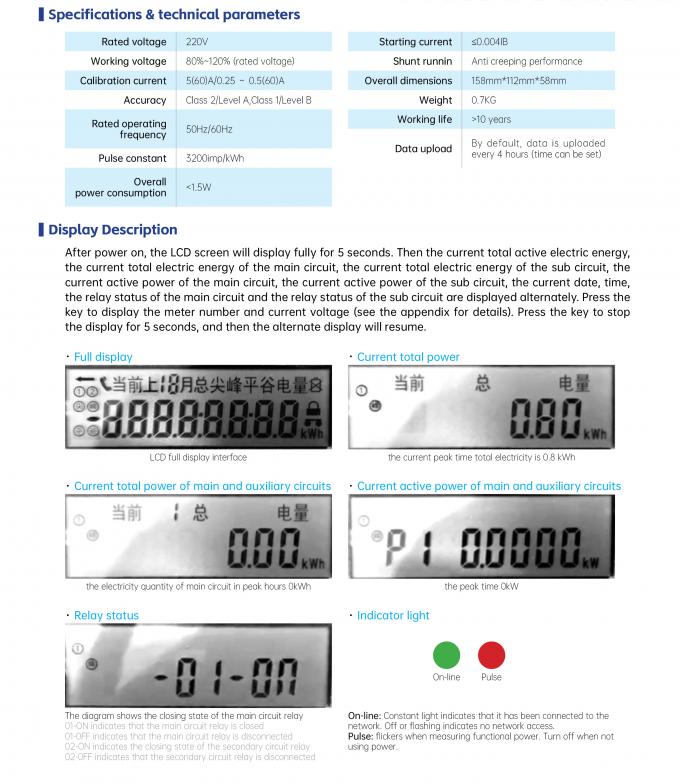 Single Phase Secure Electric Smart Meter Lorawan Multifunction Load Single Phase Secure Electric Smart Meter Lorawan Multifunction Load