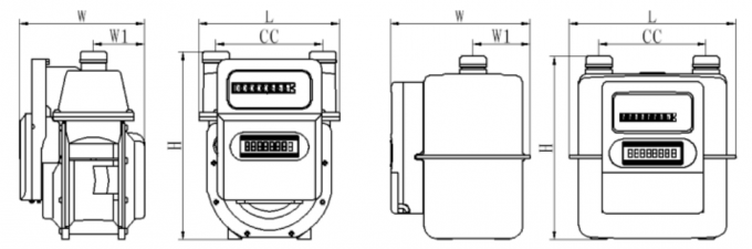 Secure Smart Gas Meter Wireless LoRaWAN Based 1.6 / 2.5 / 4.0m3/H