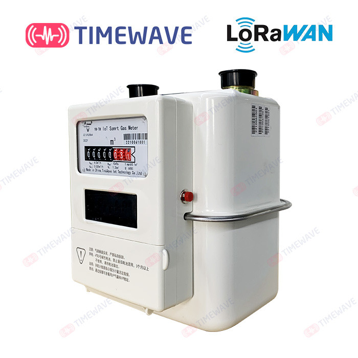 Prepaid LoRaWAN Gas Meter Wireless IoT Remote Control LCD Aluminum