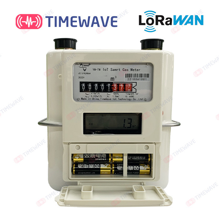 Prepaid LoRaWAN Gas Meter Wireless IoT Remote Control LCD Aluminum ...